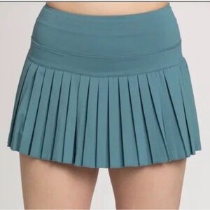 Teal/Blue Pleated Women's Skirt